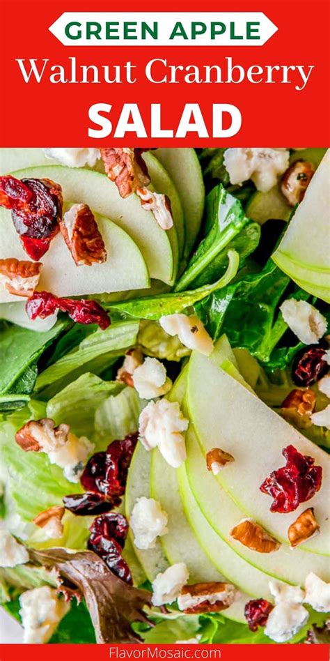 Apple Walnut Cranberry Salad - Flavor Mosaic