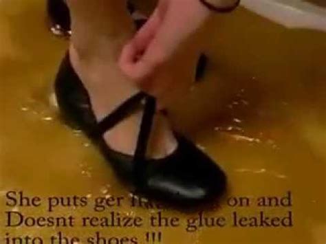 Flats shoes in glue - YouTube