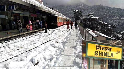 Going to Shimla Railway Station in Complete Snow by Walking on Rly ...