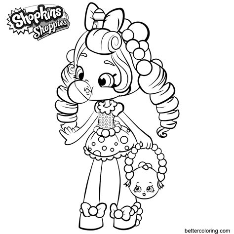 Shoppies Coloring Pages from Shopkins - Free Printable Coloring Pages