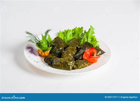 Azerbaijan National Food - Dolma Stock Image - Image of greek, dolmades ...