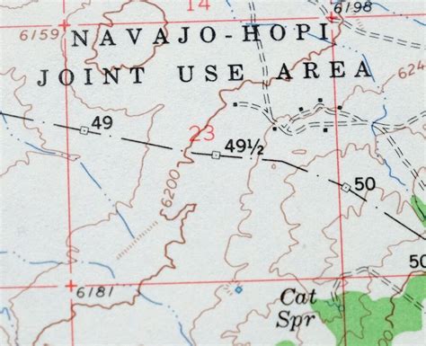 Hopi First Mesa Polacca Arizona Vintage Original USGS Topographic Map 1966 Second Mesa 15-minute ...