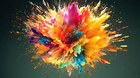 Vibrant Burst Of Colors 3d Rendered Abstract Illustration Background, Powder Background, Color ...