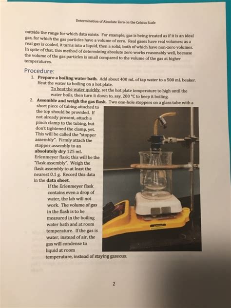 Solved Determination of Absolute Zero on the Celsius Scale | Chegg.com