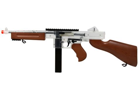 Thompson M1 Spring Airsoft Submachine Gun, Clear | Pyramyd Air