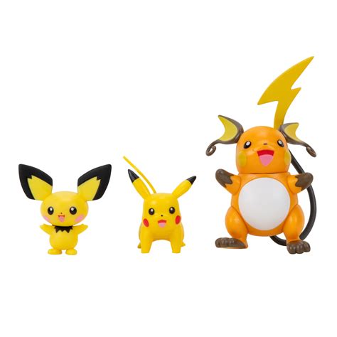 POKEMON - Pichu, Pikachu, Raichu - Multipack Evolution : ShopForGeek.com: Figurine Pokemon