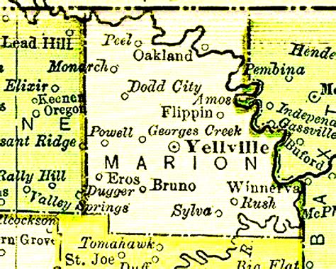 1895 Map of Marion Co, AR