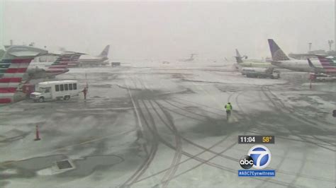 Northeast blizzard causes nearly 100 flight cancellations at LAX - ABC7 Los Angeles