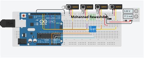 Control 4 servo motors using Arduino - M.B Raw