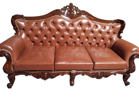 Brown Artificial Leather Sofa, For Home, Size: 182 X 80 X 78 cm at Rs ...