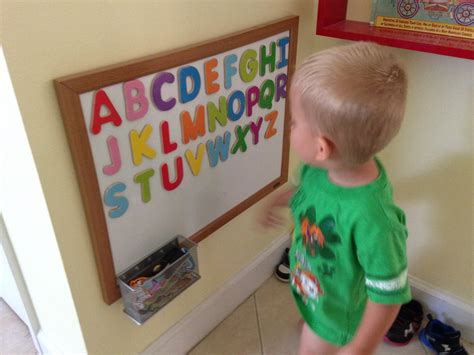 DIY Magnetic Alphabet Board for your Toddler - Dad the Mom