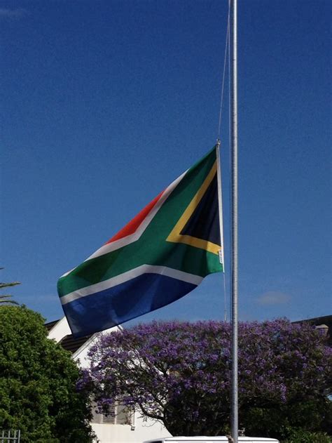 Flags at half mast to pay tribute to the life of Nelson Mandela who died December 5th, 2013 ...