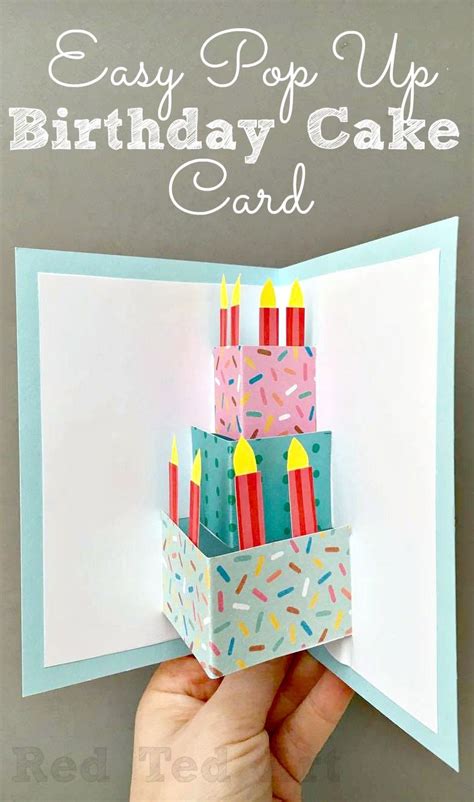 capadia designs happy birthday pop up - easy pop up birthday card diy red ted arts blog ...