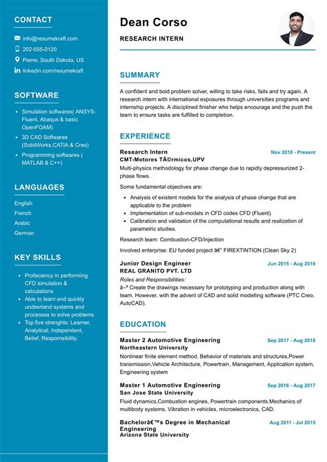 Research Intern Resume Sample in 2024 - ResumeKraft