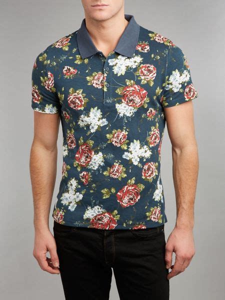 Native Youth Floral Polo Shirt in Floral for Men (Blue) | Lyst