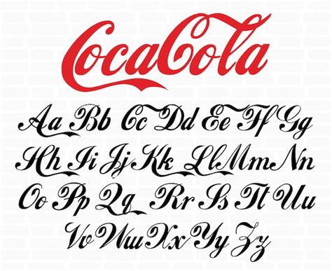 Coca Cola font Coca Cola alphabet letters svg Cursive font svg | Etsy