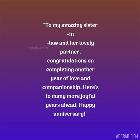 HAPPY ANNIVERSARY QUOTES SISTER IN LAW – AbcRadio.fm