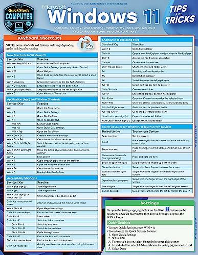 Microsoft Windows 11 - Tips & Tricks: QuickStudy Laminated Computer Reference Guide » Let Me Read