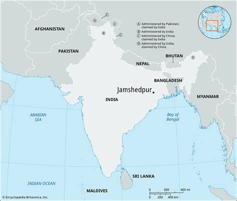 Jamshedpur On Indian Political Map - Nada Tallie