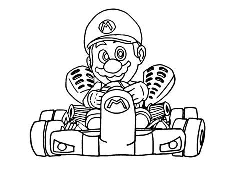 Cute Mario Kart coloring page - Download, Print or Color Online for Free