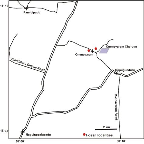 Map showing fossil locality. | Download Scientific Diagram