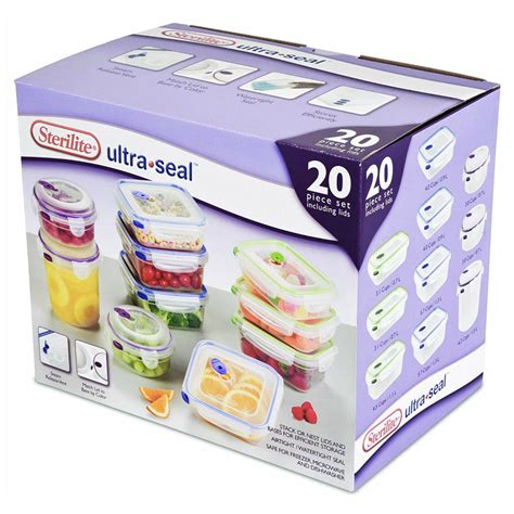 Sterilite® 03068602 Ultra-Seal™ Clear Lid & Base Food Container Set, 2 ...