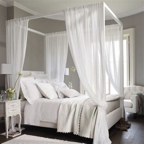 Four Poster Dressed Curtains Canopy Bed Curtains, Canopy Bedroom ...