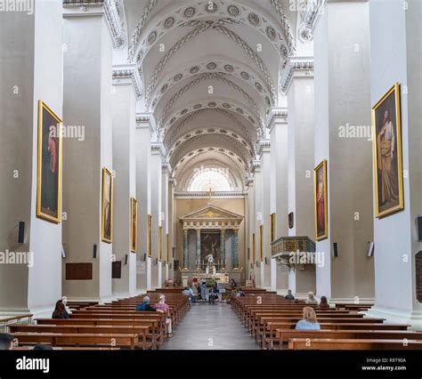 Interior of Vilnius Cathederal (Cathedral Basilica of St Stanislaus and ...