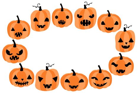 Cute Halloween pumpkins clipart, Spooky pumpkin faces clip art By Pravokrugulnik | TheHungryJPEG