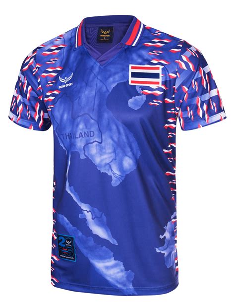 Limited Thailand National Team Thai Football Soccer Jersey Shirt Retro Blue - Thailandoriginalmade