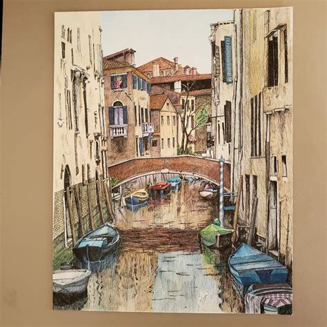 Venice in ink and color pencil : r/drawing