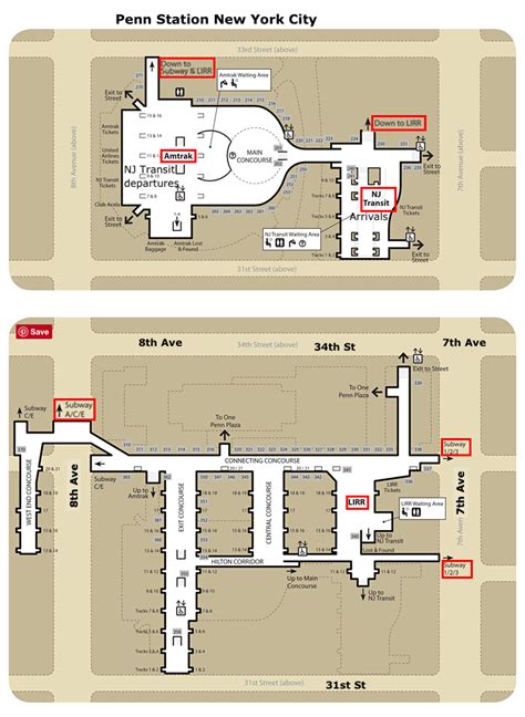 Subay and Penn Station Map