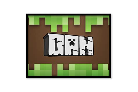 PERSONALISED MINECRAFT 3D Name Gamer Art Print Wall Poster | Etsy