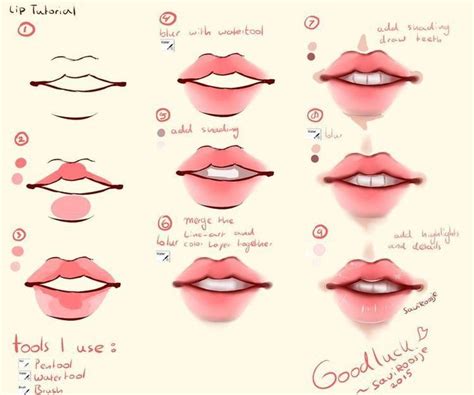 Como dibujar anime - Nariz | Lips drawing, Lip tutorial drawing, Lip ...