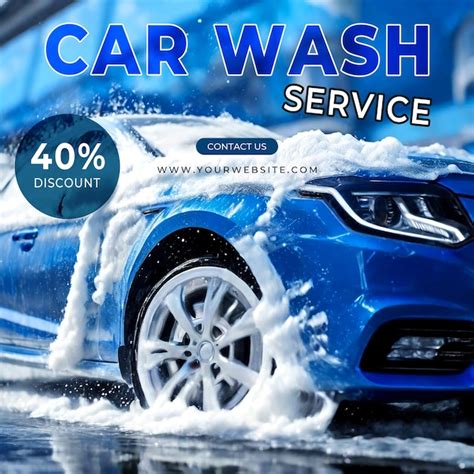 Premium PSD | Car wash web banner template