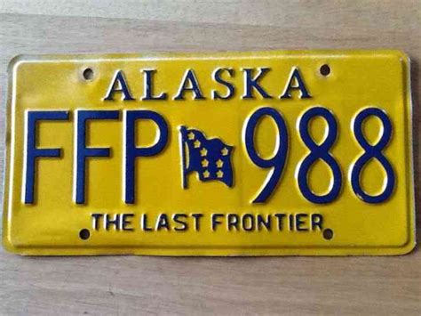 Alaska license plate 50th Anniversary Statehood limited