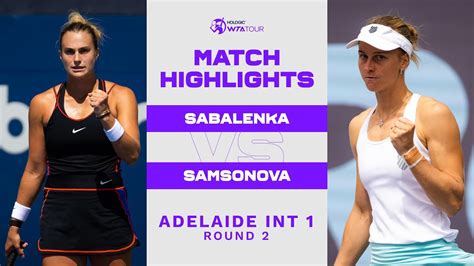 Aryna Sabalenka vs. Liudmila Samsonova | 2023 Adelaide International 1 ...