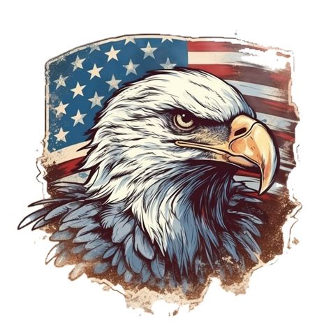 Patriotic American Flag Bald Eagle Sketch Clipart Patriotism Sketch ...