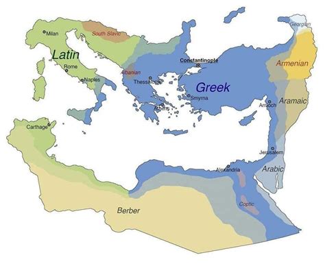 ArchaeoHistories on Twitter: "Map of languages of the Eastern Roman Empire, 500 AD. © Historical ...