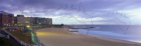 Newcastle Beach High Resolution Panoramic Stock Image - Immediate Download