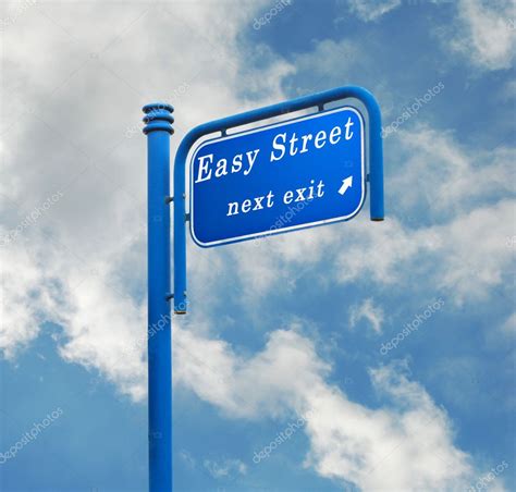 Road sign to easy street — Stock Photo © vaeenma #9672273