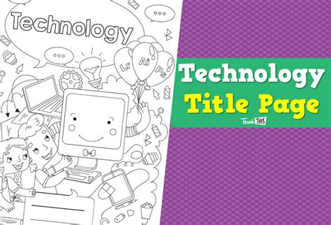 Title Page - Technology | Title page, Classroom games, Book cover