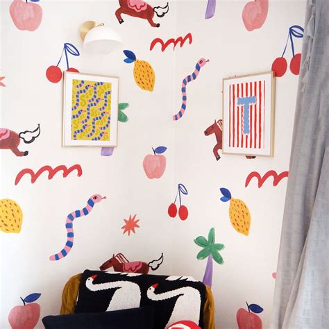 Play Wallpaper, Playroom Wallpaper, Striped Wallpaper, Mural Wallpaper ...