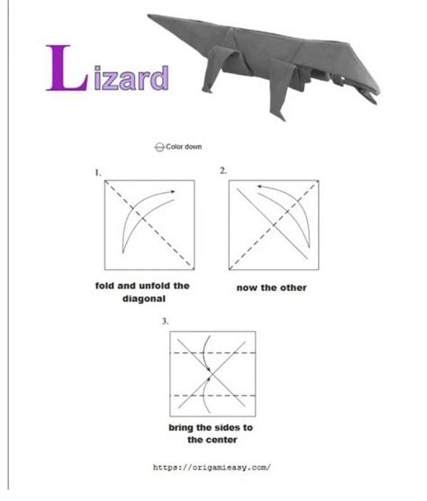 Lizard Instructions | Origami Yoda