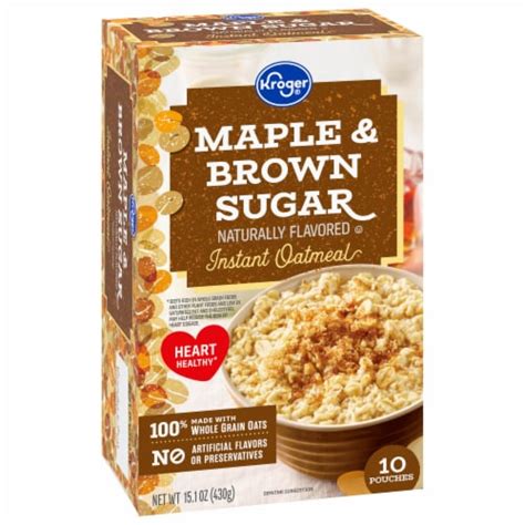 Kroger® Maple & Brown Sugar Instant Oatmeal Packets, 10 ct / 15.1 oz ...