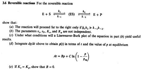 Solved 3.6 Reversible reactions For the reversible reaction | Chegg.com