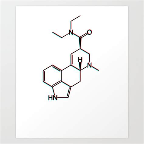 LSD Molecule Art Print by Esta De Moda | Society6