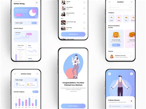 Fitness Free App UI Kit for Figma - uistore.design