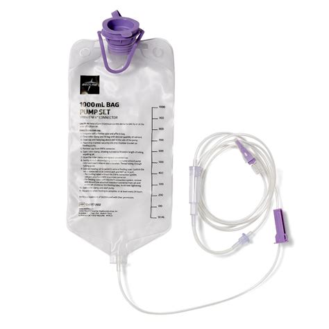 Entraflo (formerly Compat) Enteral Feed 1l Bag Pump Set W/pre Attached Enfit Feeding Tube ...