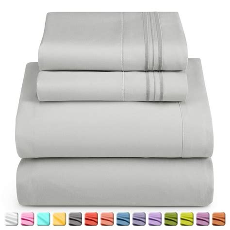 Full Size Bed Sheets Set by Nestl - Deep Pocket 4 Piece Bed Sheet Set - 1800 Hotel Luxury Soft ...